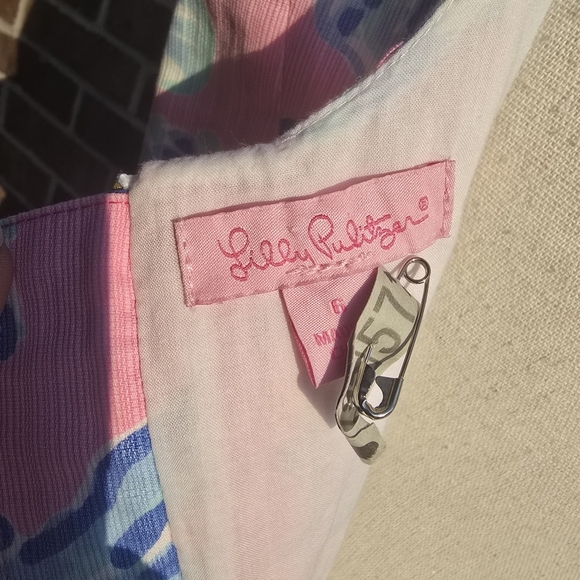 Lilly Pulitzer Cathy Pink Pout Barefoot Princess Lace Back Shift Dress - Picture 6 of 9